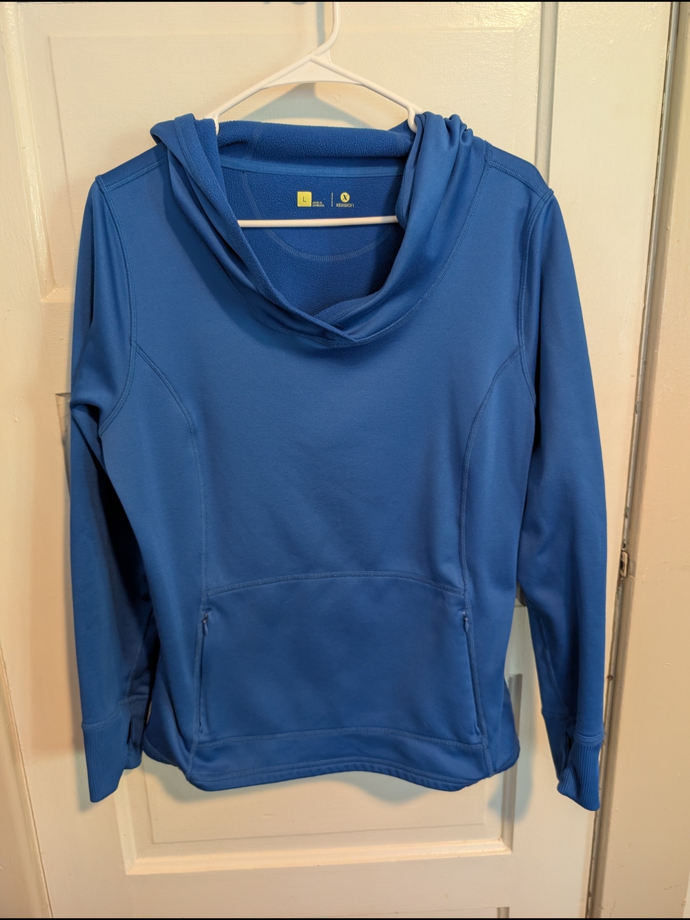Blue Athletic Hoodie - Xersion Women's Hooded Pullover Sweater